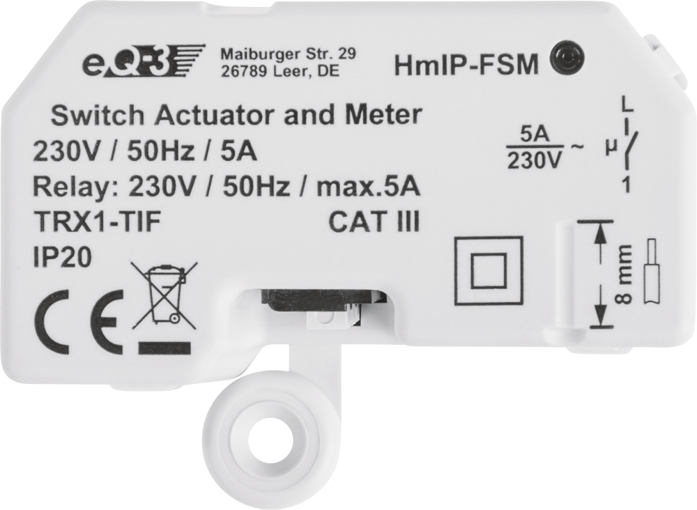 Schaltaktor Unterputz 5A HmIP-FSM - Casmarto