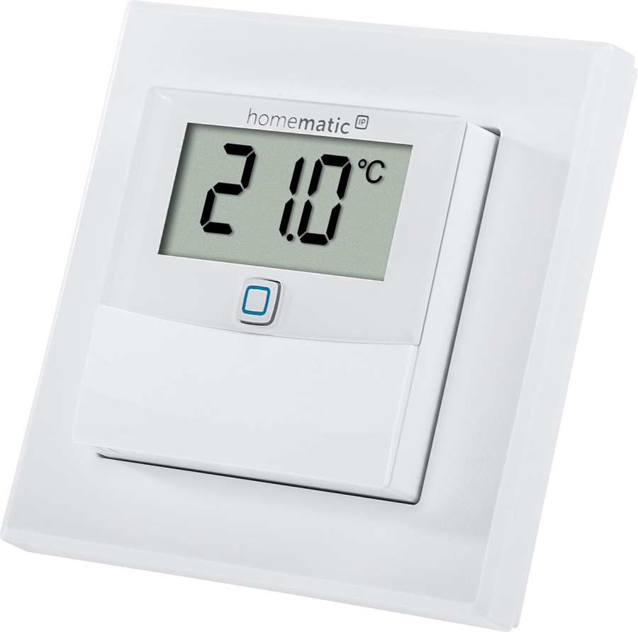 Homematic IP Wired Temperatur- und Luftfeuchtigkeitssensor mit Display – innen HmIPW-STHD