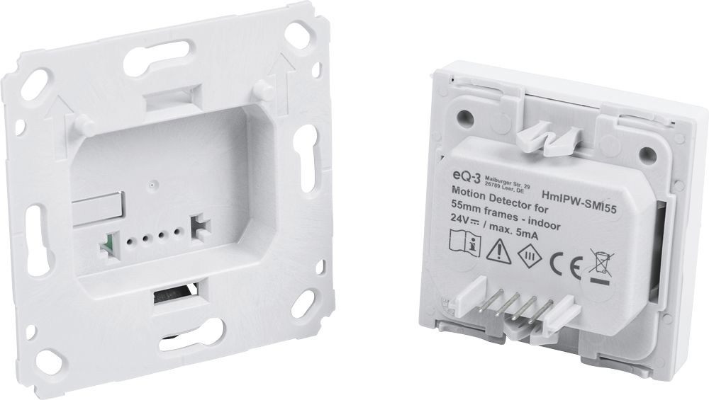 Homematic IP Wired Bewegungsmelder für 55er Rahmen – innen HmIPW-SMI55