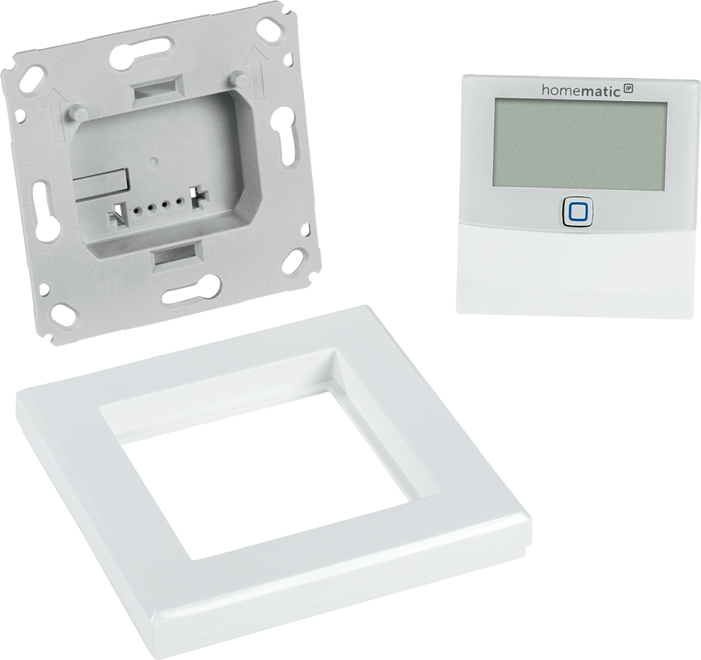 Homematic IP Wired Temperatur- und Luftfeuchtigkeitssensor mit Display – innen HmIPW-STHD