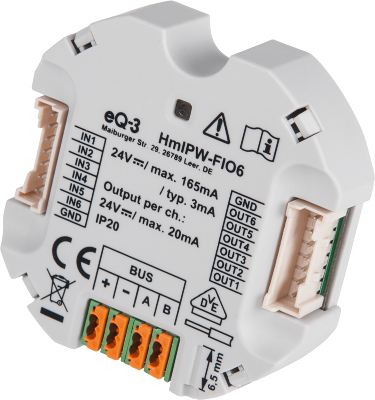 Homematic IP Wired IO Modul Unterputz – 6-fach HmIPW-FIO6