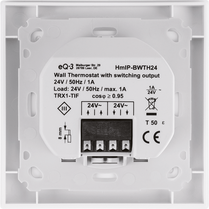 Wandthermostat mit Schaltausgang – für Markenschalter, 24 V HmIP-BWTH24 - Casmarto