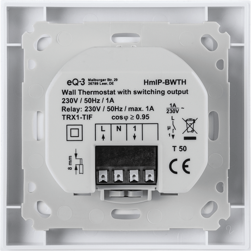 Wandthermostat mit Schaltausgang – für Markenschalter HmIP-BWTH - Casmarto