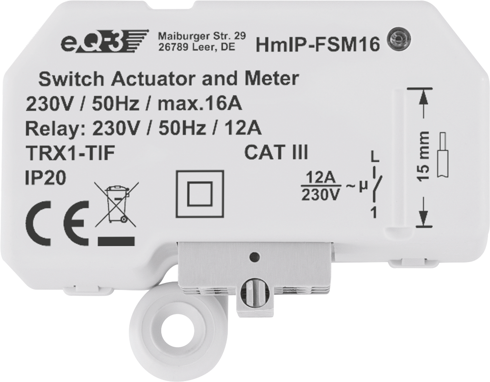 Schaltaktor Unterputz 16A HmIP-FSM16 - Casmarto