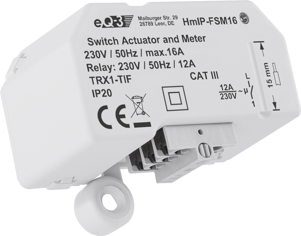 Schaltaktor Unterputz 16A HmIP-FSM16 - Casmarto