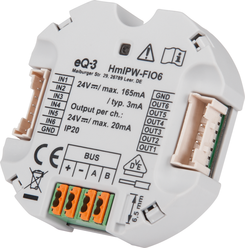 Homematic IP Wired IO Modul Unterputz – 6-fach HmIPW-FIO6