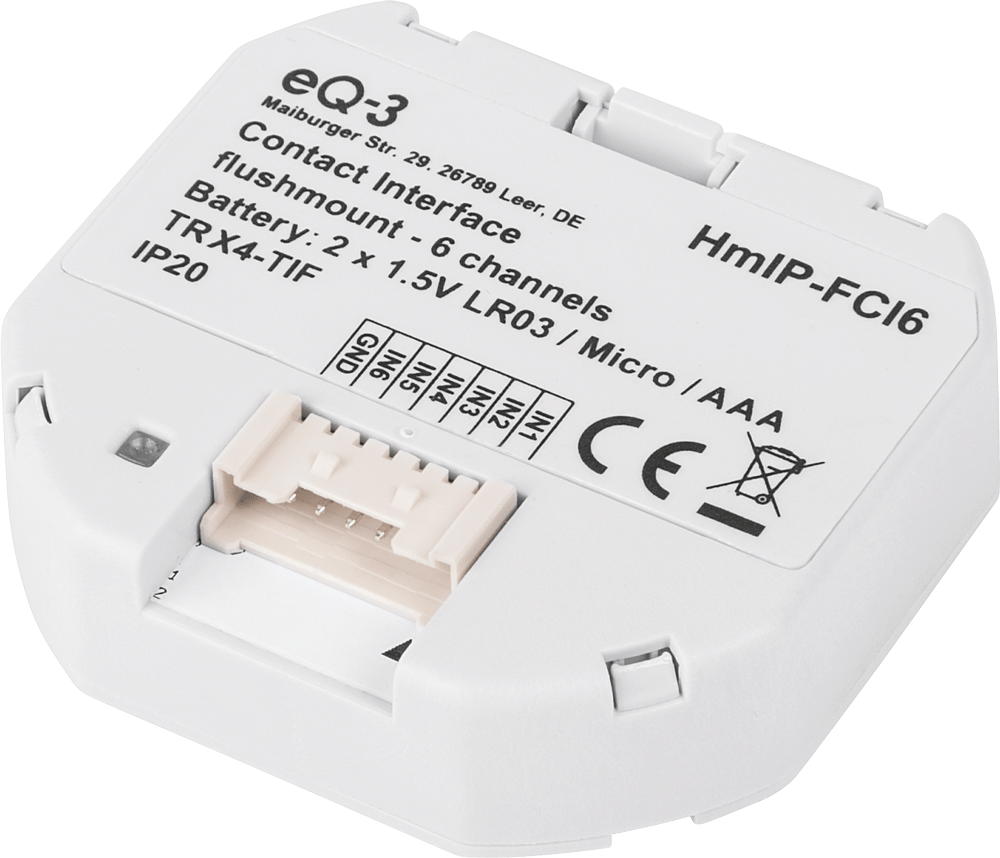 Kontakt-Schnittstelle Unterputz – 6-fach HmIP-FCI6 - Casmarto