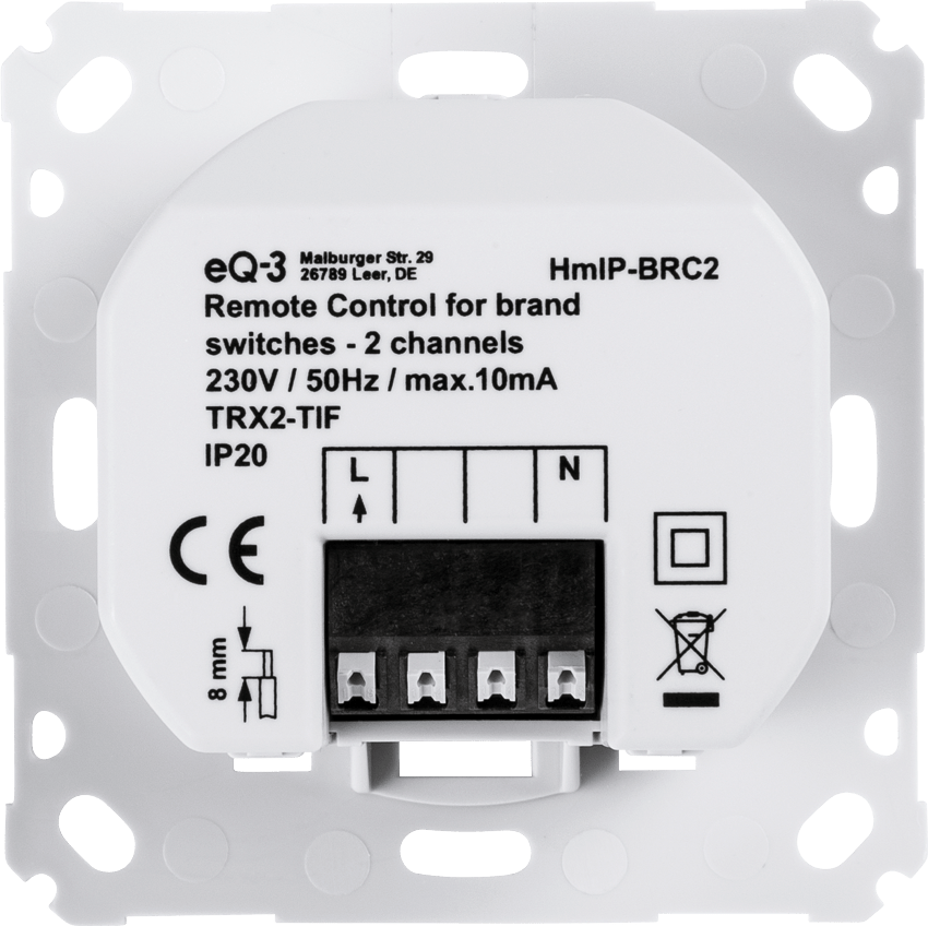 Wandtaster für Markenschalter – 2-fach HmIP-BRC2 - Casmarto